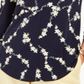 Top feminino estampado com decote em V Charter Club, azul, tamanho pequeno