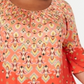 Blusa estampada com babados Sedona Oasis da Style &amp; Co Women's Plus, laranja, tamanho 0X