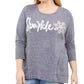 Moletom feminino estilo &amp; co plus size com detalhes metálicos, roxo, tamanho 3X