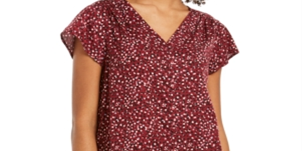 Blusa feminina com estampa floral e botões estilo &amp; co, roxa, tamanho grande