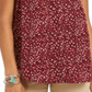 Blusa feminina com estampa floral e botões estilo &amp; co, roxa, tamanho grande