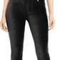 Leggings femininas Michael Kors de veludo cotelê, pretas, tamanho pequeno