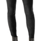 Leggings femininas Michael Kors de veludo cotelê, pretas, tamanho pequeno