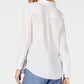 Camisa de linho feminina Charter Club azul tamanho X-G