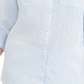 Camisa de linho feminina Charter Club azul tamanho X-G