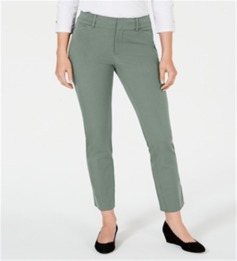 Calça feminina Charter Club Newport Tummy Control Slim Fit, verde, tamanho 18