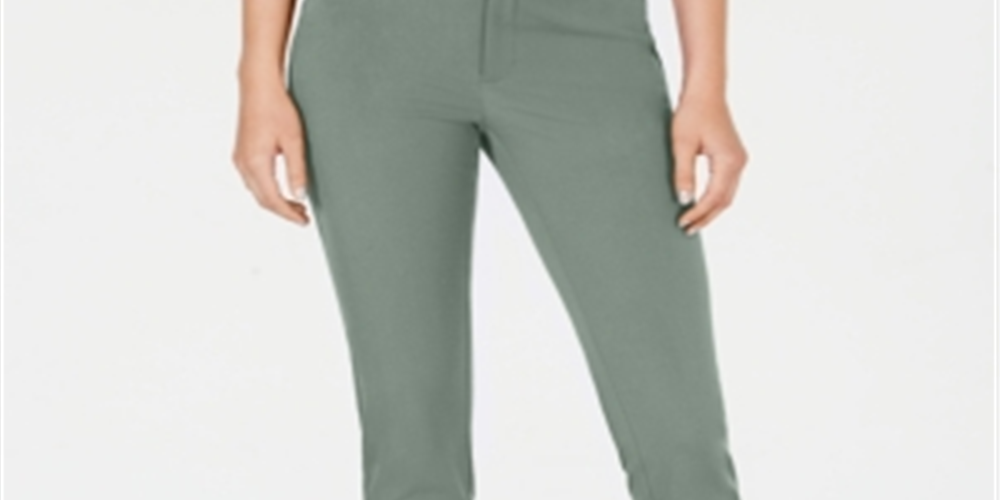 Calça feminina Charter Club Newport Tummy Control Slim Fit, verde, tamanho 18