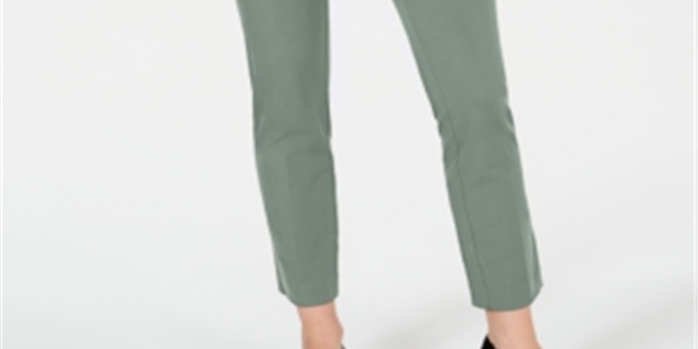Calça feminina Charter Club Newport Tummy Control Slim Fit, verde, tamanho 18