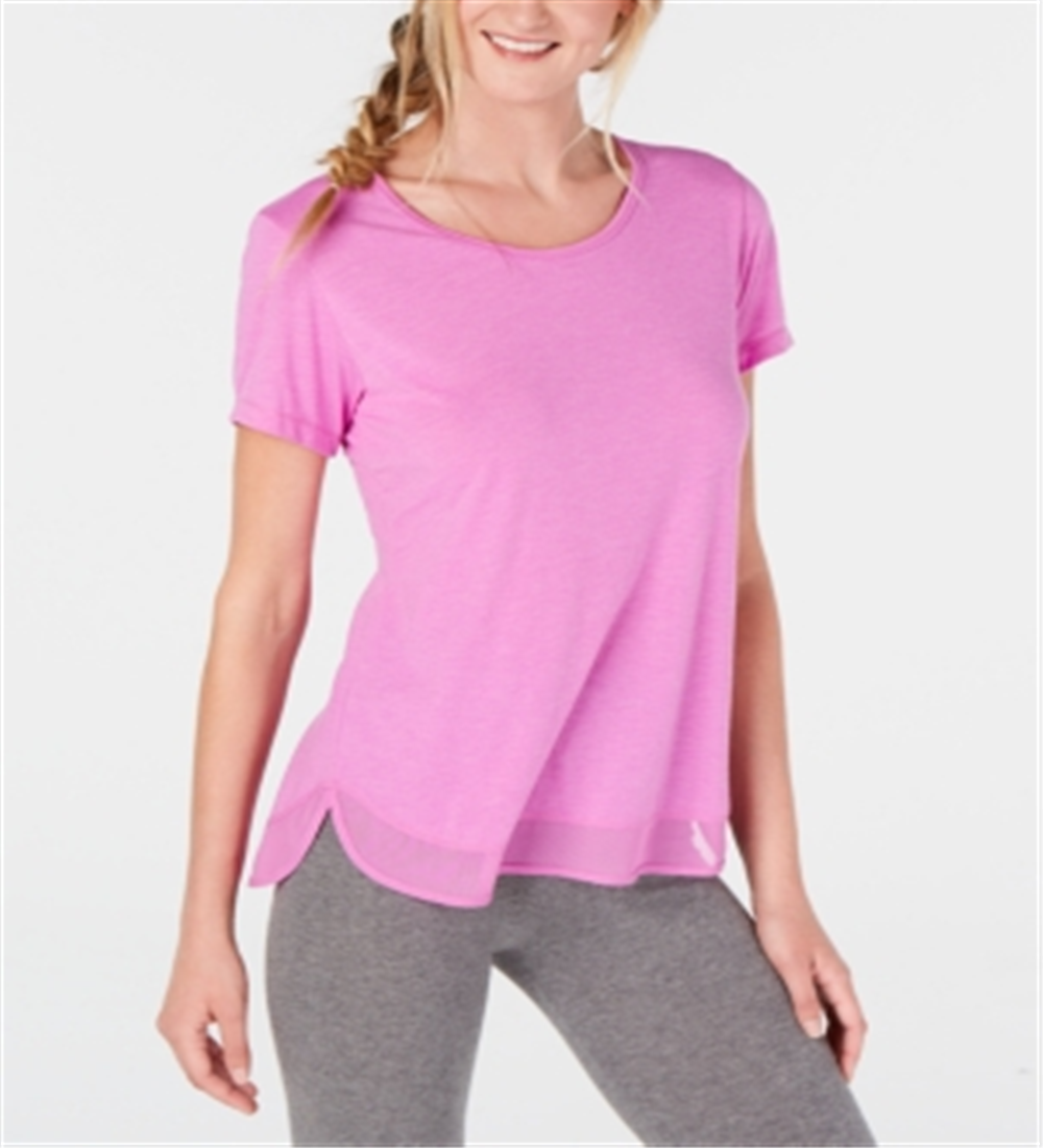 Camiseta feminina fitness e corrida Ideology, rosa, tamanho G
