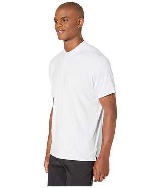 Polo de golfe Nike Vapor Blade Collar masculino, branco, tamanho médio