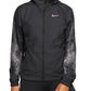 Jaqueta esportiva Nike feminina para corrida e fitness, preta, tamanho extrapequeno
