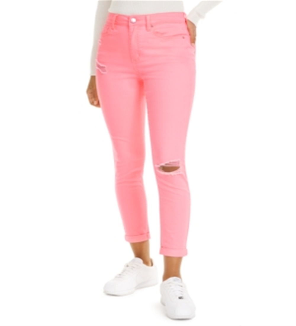 Calça jeans skinny Tinseltown Junior's Neon Wash rosa tamanho 1