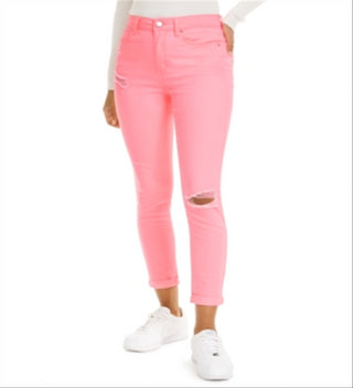 Calça jeans skinny Tinseltown Junior's Neon Wash rosa tamanho 1