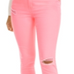 Calça jeans skinny Tinseltown Junior's Neon Wash rosa tamanho 1