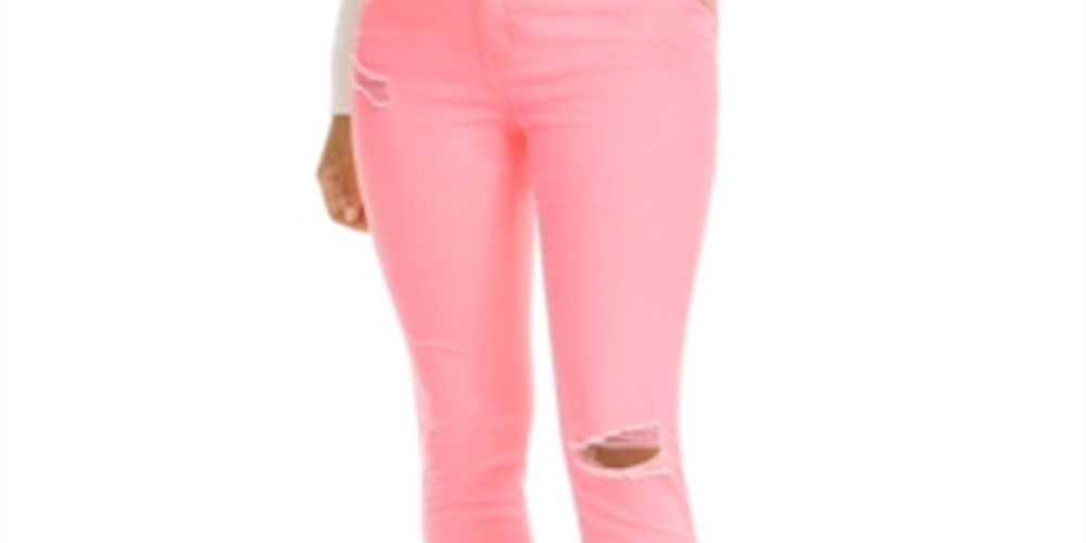 Calça jeans skinny Tinseltown Junior's Neon Wash rosa tamanho 1