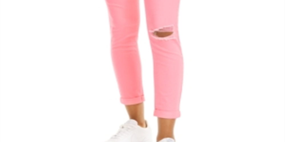 Calça jeans skinny Tinseltown Junior's Neon Wash rosa tamanho 1