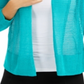 Cardigan Alfani Feminino de Linho Misto com Frente Aberta e Pontos Mistos, Verde, Tamanho Pequeno