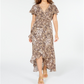 Vestido longo com estampa de envelope falso American Rag Junior's, marrom, tamanho 2XL