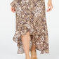 Vestido longo com estampa de envelope falso American Rag Junior's, marrom, tamanho 2XL