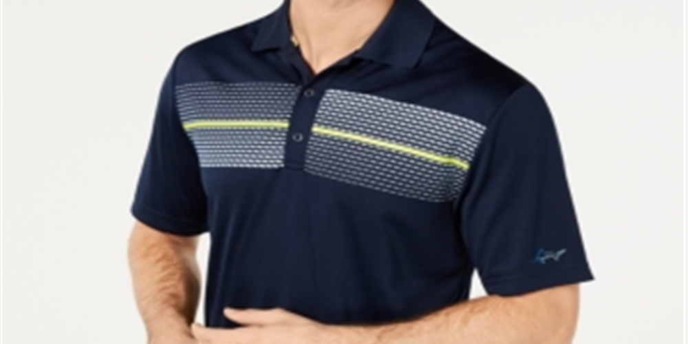 Camisa polo masculina Attack Life by Greg Norman Colorblocked Azul, tamanho P