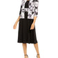 Vestido e jaqueta floral feminino Jessica Howard, preto, tamanho 12