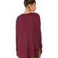Túnica térmica feminina North Shore da Free People, vermelha, tamanho X-S
