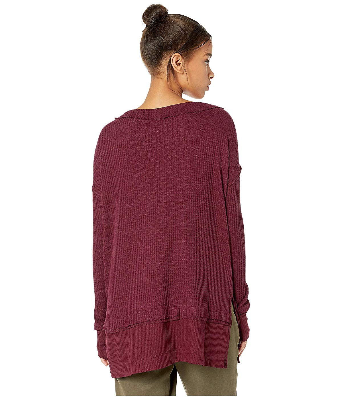 Túnica térmica feminina North Shore da Free People, vermelha, tamanho X-S