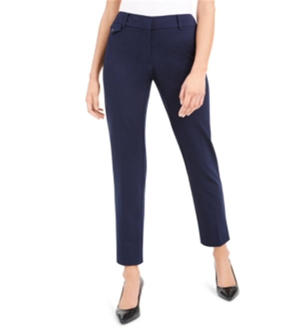 Calça feminina Alfani Slim Leg Azul Escuro Tamanho 6