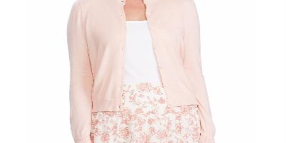 Cardigan Ralph Lauren Feminino com Decote Recortado Cinza Tamanho M