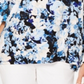 Blusa feminina Alfani com estampa floral e babados, azul, tamanho G