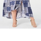 Vestido longo assimétrico plus size feminino NY Collection, azul, tamanho 3X