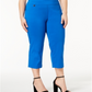 Calça Capri Alfani Feminina Plus Size Cintura Alta Azul Tamanho 14W