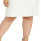 Vestido justo com lantejoulas Vince Camuto feminino, tamanho 16W, branco