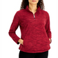 Karen Scott Pulôver Feminino Meio Zíper Vermelho Tamanho Médio