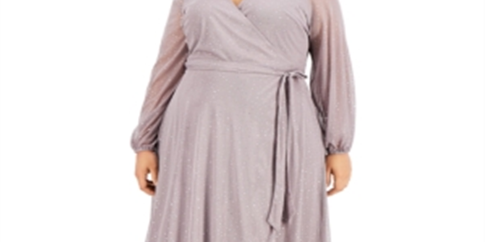 Alfani Feminino Metallic Fit Flare Prata Dot Tamanho 0X