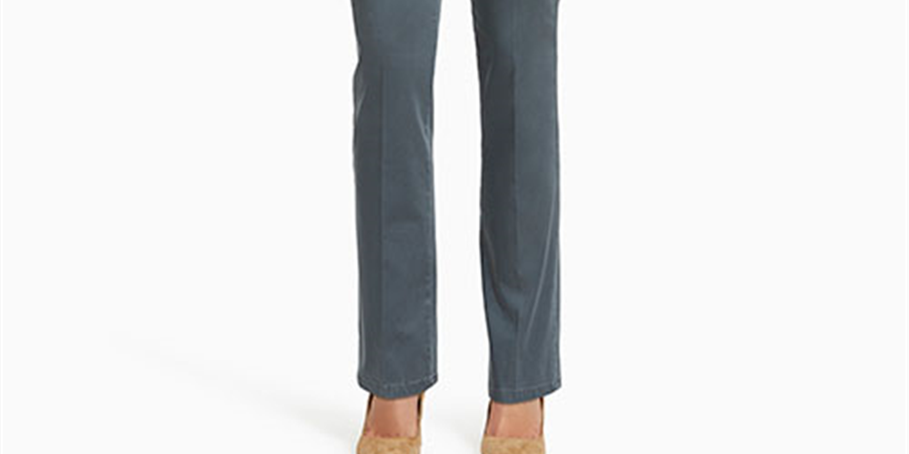 Calça reta feminina Gloria Vanderbilt Anita azul tamanho 14