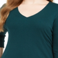 INC International Concepts Top feminino plus size canelado com decote em V, verde, tamanho 0X