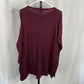 Blusa túnica feminina estilo &amp; co plus size com costura frontal e mídia mista, roxa, tamanho 0X