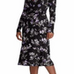 Vestido envelope feminino Ralph Lauren Coreen com decote em V floral, preto, tamanho 10