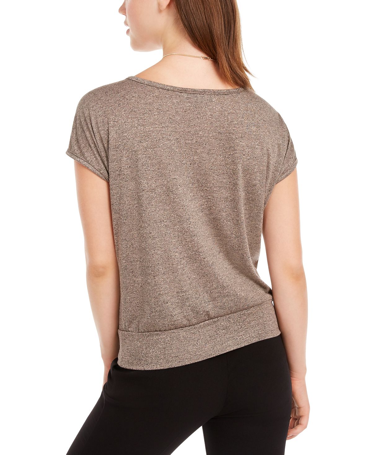 Blusa de manga treliçada BCX Junior marrom tamanho médio