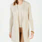 Charter Club Suéter Feminino Petite Lurex Duster Bege Tamanho Petite M