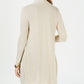 Charter Club Suéter Feminino Petite Lurex Duster Bege Tamanho Petite M