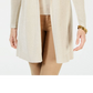 Charter Club Suéter Feminino Petite Lurex Duster Bege Tamanho Petite M