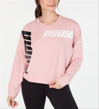 Puma Women's Pullover Bridal Rose Modern Sport Crewneck Sweater Pink Size XL