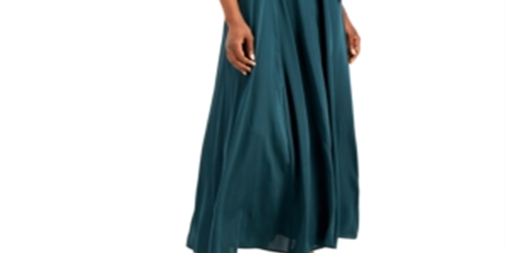 Vestido longo com cinto feminino INC International Concepts, verde, tamanho 10