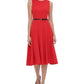 Vestido de camisa MIDI sem mangas feminino Tommy Hilfiger vermelho tamanho 10