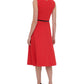 Vestido de camisa MIDI sem mangas feminino Tommy Hilfiger vermelho tamanho 10