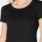 Camiseta casual feminina Ideology com costas abertas, preta, tamanho XXL