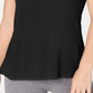 Camiseta casual feminina Ideology com costas abertas, preta, tamanho XXL