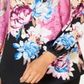 Túnica feminina com decote em V e mangas divididas JM Collection, rosa, tamanho pequeno XL